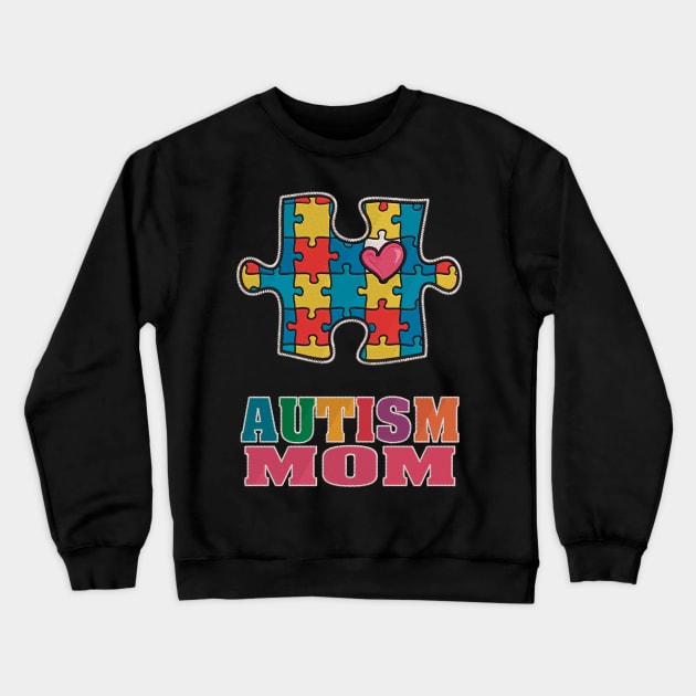 Autism Mom Crewneck Sweatshirt by Velvet Love Design 